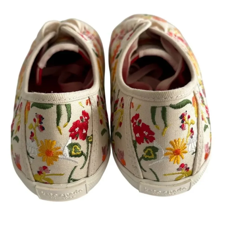 Kate Spade Tennison Sneakers Women’s Size 9 Floral Embroidered – Never Worn